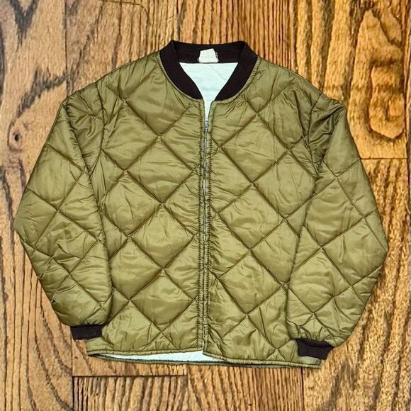 Vintage 50’s Quilted Hunting Bomber Jacket And Matching Pants Set - Picture 2 of 5